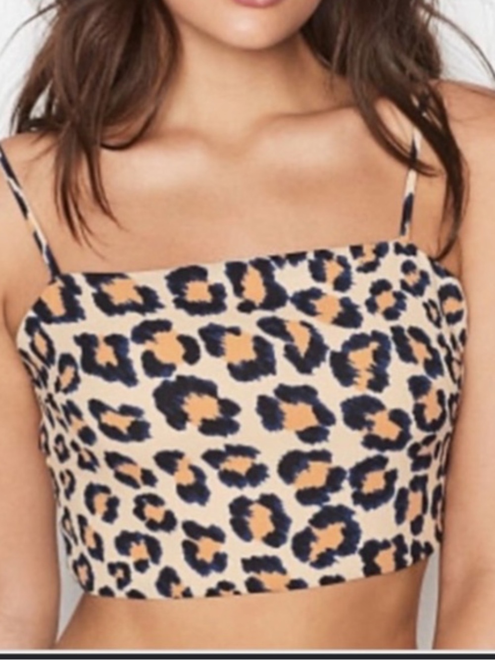 Victoria’s Secret Leopard Tie Back Cropped Tank